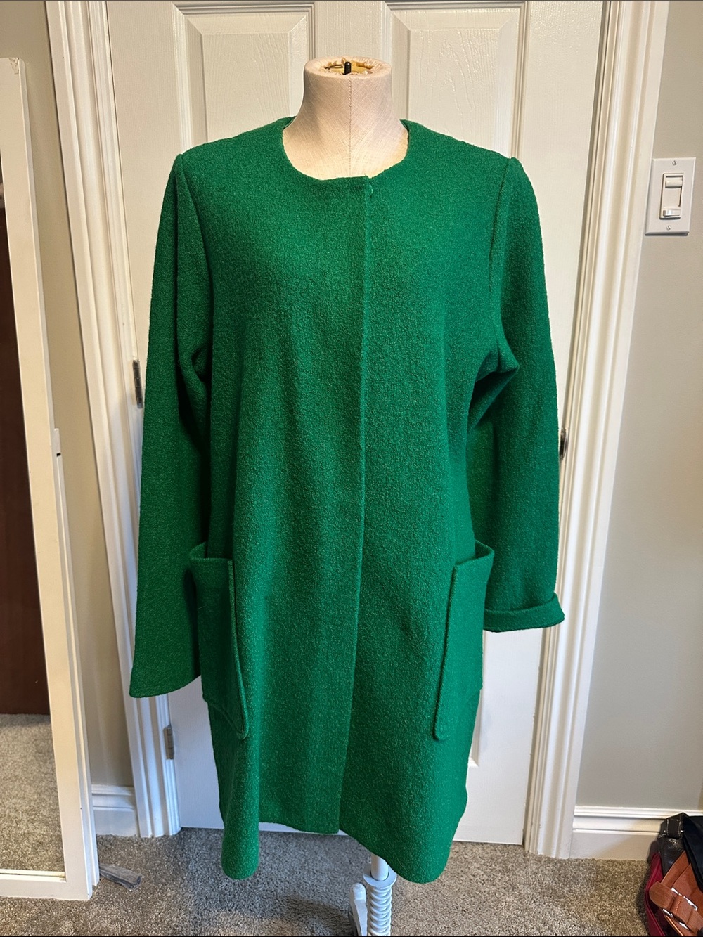 Max Studio Vibrant Green Wool Jacket